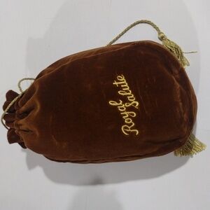 Royal Salute Brown Velvet, Gold Embroidered Bag - Chivas Brothers - Vintage